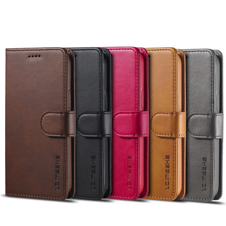 LC.IMEEKE Card Holder Leather Wallet Stand Cover Phone Case for iPhone 12 Pro 6.1 inc