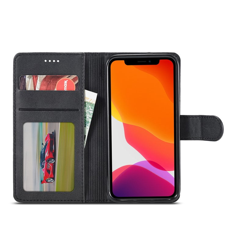 LC.IMEEKE Card Holder Leather Wallet Stand Cover Phone Case for iPhone 12 Pro 6.1 inc