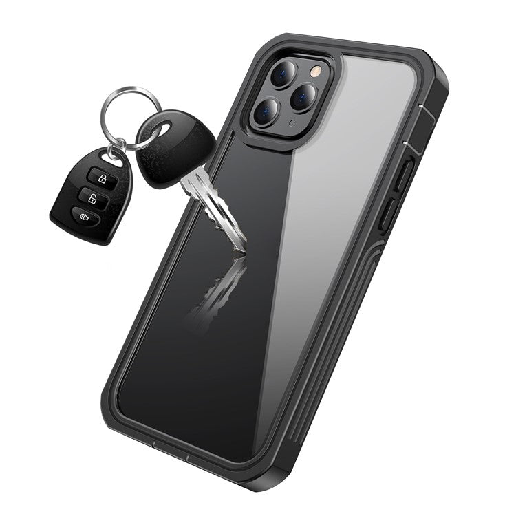 For iPhone 12 Pro Max 6.7 inch Full-body Protection Hard PC Phone Case Cover with PET Screen Protector