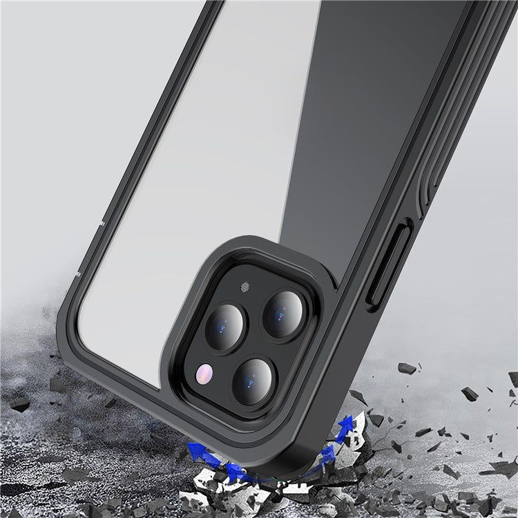 For iPhone 12 Pro Max 6.7 inch Full-body Protection Hard PC Phone Case Cover with PET Screen Protector