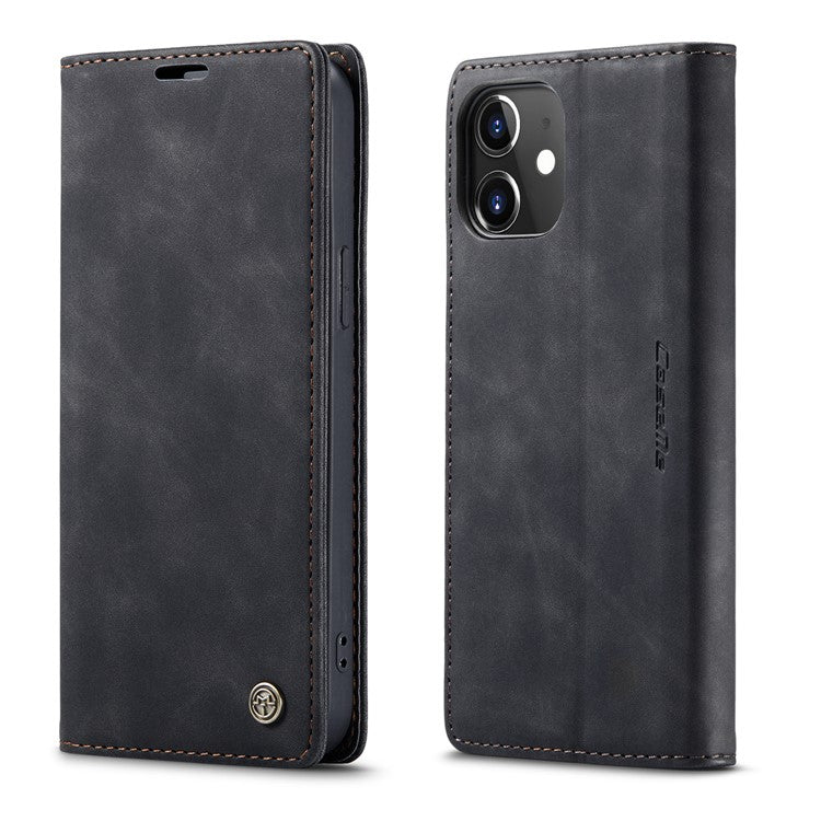 CASEME 013 Series Wallet Stand Auto-absorbed Leather Cover for iPhone 12 min