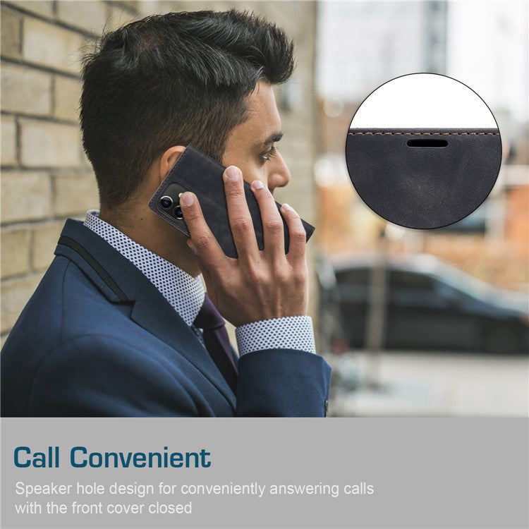 CASEME 013 Series Wallet Stand Auto-absorbed Leather Cover for iPhone 12 min