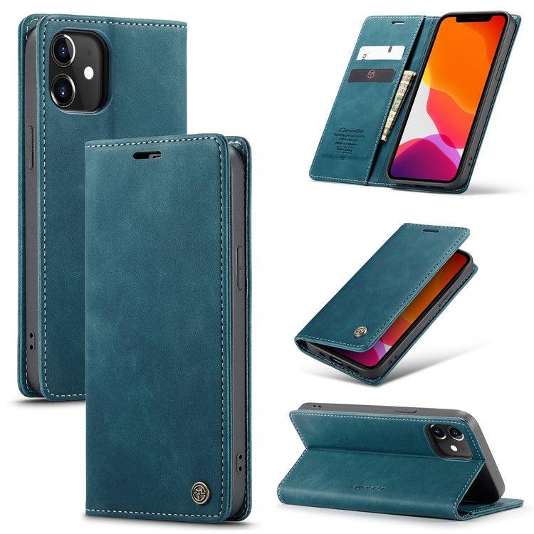 CASEME 013 Series Wallet Stand Auto-absorbed Leather Cover for iPhone 12 min
