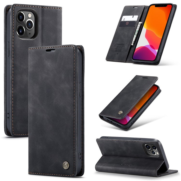 CASEME 013 Series Wallet Auto-absorbed Leather Flip Case for iPhone 12 Pro Max 6.7 inc