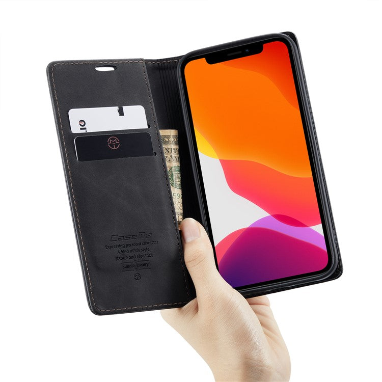 CASEME 013 Series Wallet Auto-absorbed Leather Flip Case for iPhone 12 Pro Max 6.7 inc