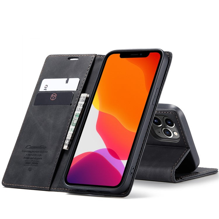 CASEME 013 Series Wallet Auto-absorbed Leather Flip Case for iPhone 12 Pro Max 6.7 inc
