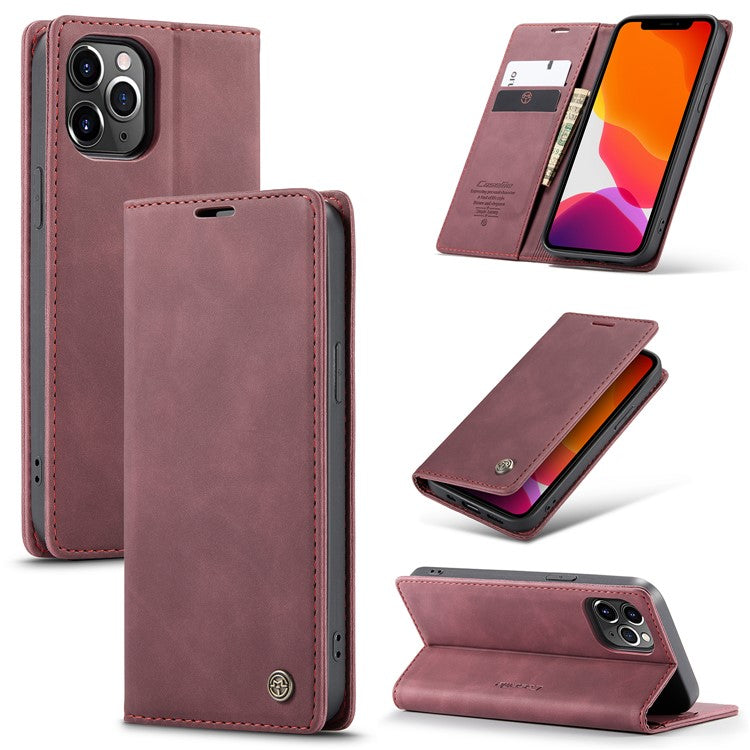 CASEME 013 Series Wallet Auto-absorbed Leather Flip Case for iPhone 12 Pro Max 6.7 inc