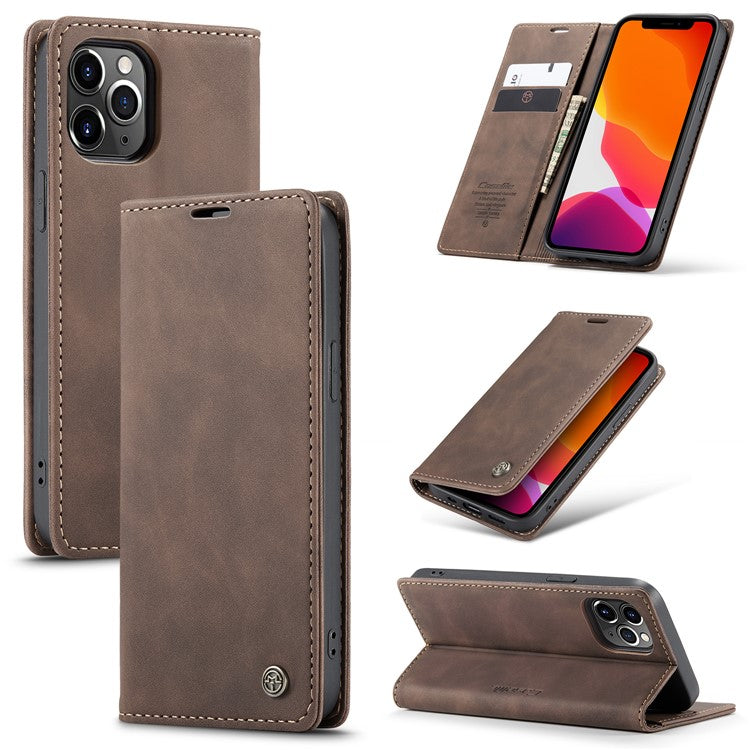 CASEME 013 Series Wallet Auto-absorbed Leather Flip Case for iPhone 12 Pro Max 6.7 inc