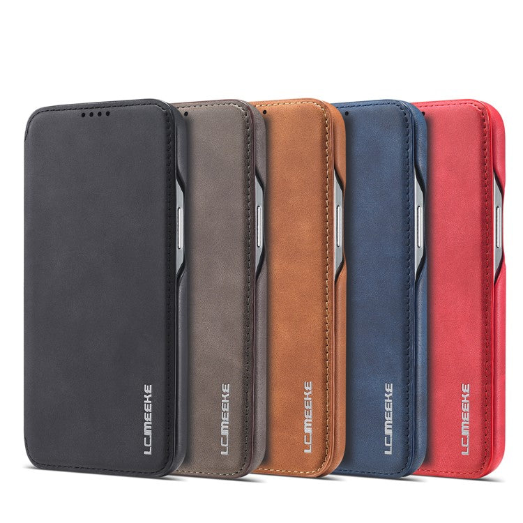 LC.IMEEKE Retro Style Protector Leather Phone Case with Card Holder for iPhone 12 Pro/1