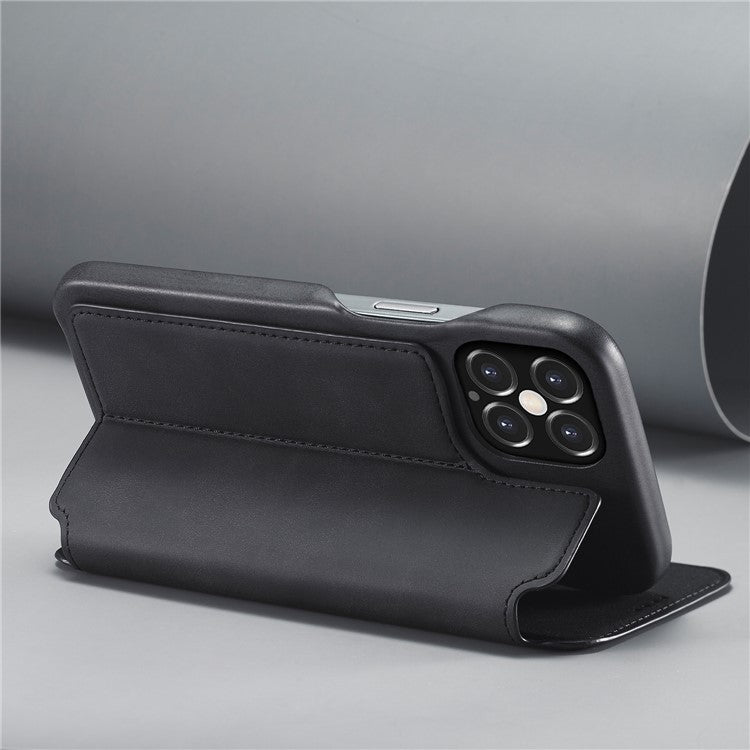 LC.IMEEKE Retro Style Protector Leather Phone Case with Card Holder for iPhone 12 Pro/1