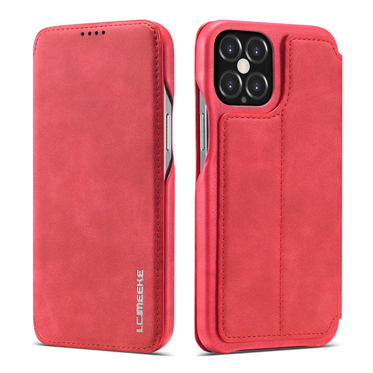 LC.IMEEKE Retro Style Protector Leather Phone Case with Card Holder for iPhone 12 Pro/1