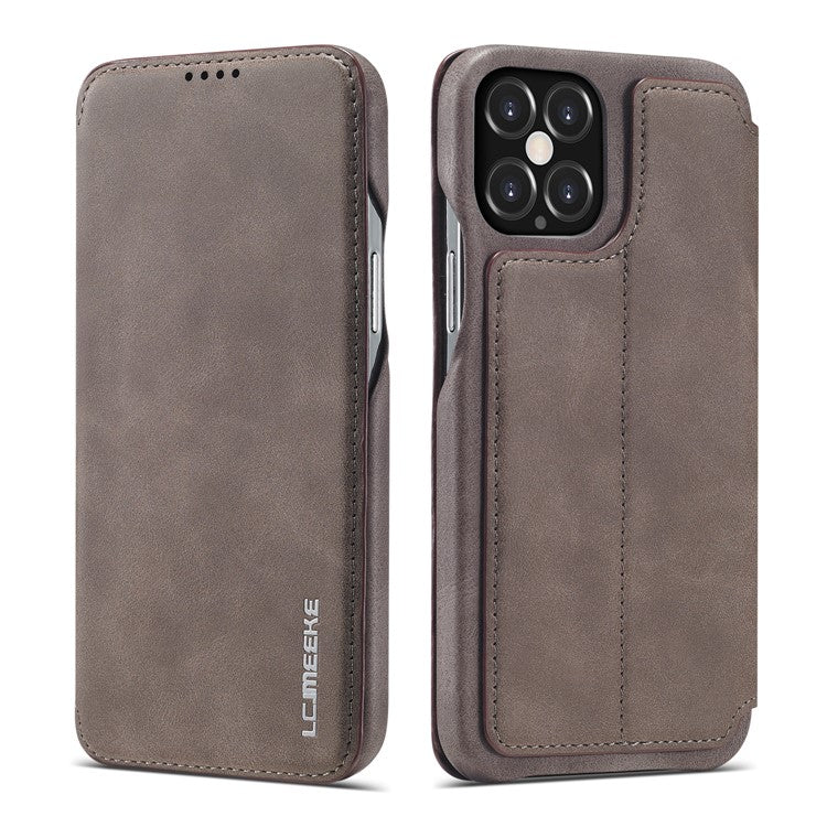 LC.IMEEKE Retro Style Protector Leather Phone Case with Card Holder for iPhone 12 Pro/1