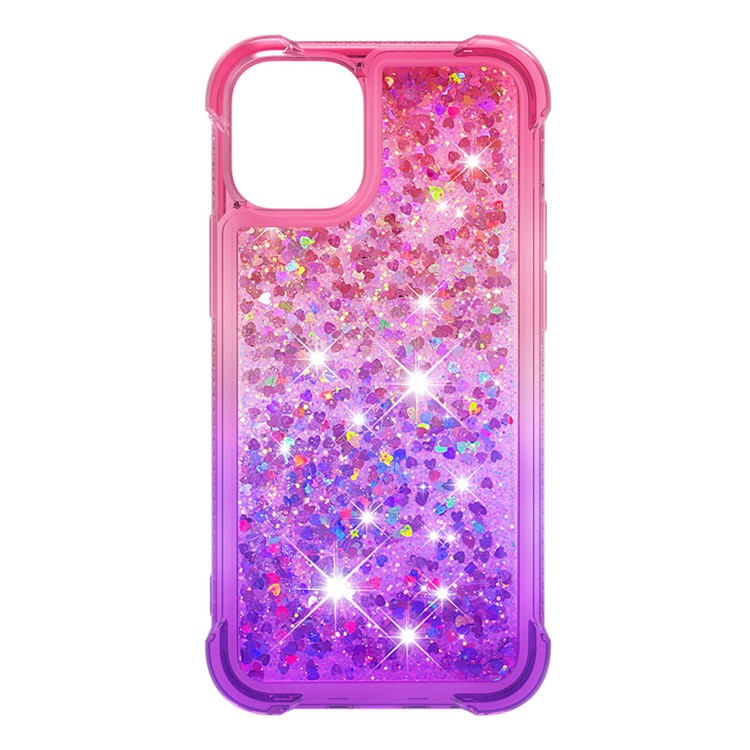 Shockproof Gradient Glitter Powder Quicksand TPU Back Shell for iPhone 12 Pro Max 6.7 inc