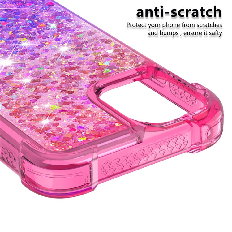 Shockproof Gradient Glitter Powder Quicksand TPU Back Shell for iPhone 12 Pro Max 6.7 inc