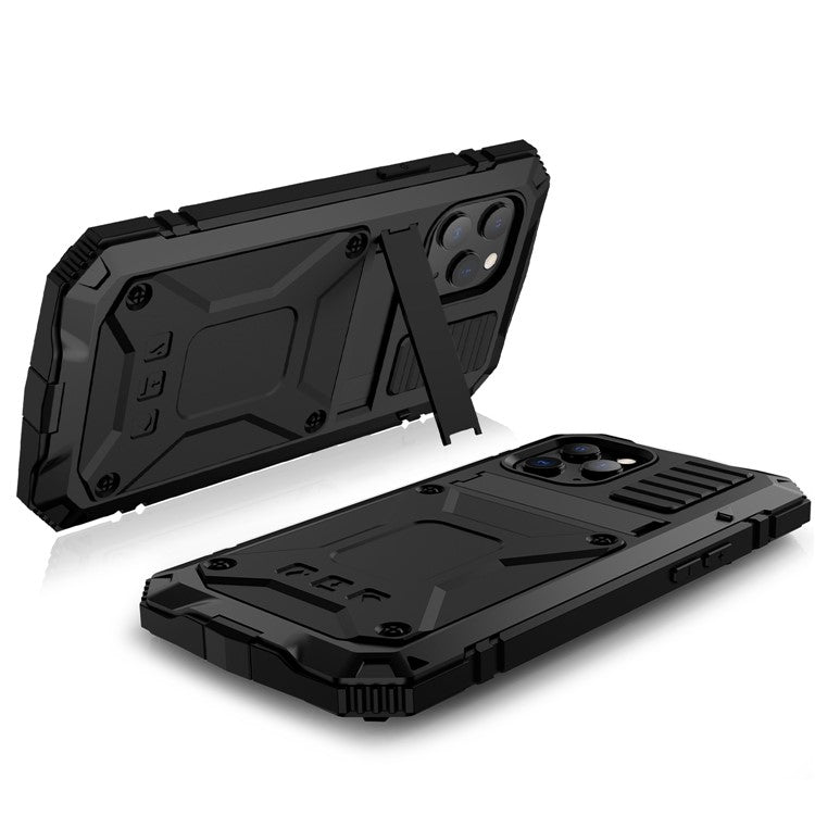 R-JUST Shockproof Dustproof Waterproof Protector Cover for iPhone 12 mini Kickstand Shel