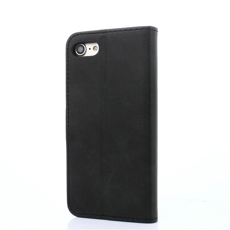 LC.IMEEKE Magnetic Clasp Closure PU Leather Case Folio Stand Flip Wallet Cover for iPhone SE (2020)/SE (2022)/8/7 4.7 inc