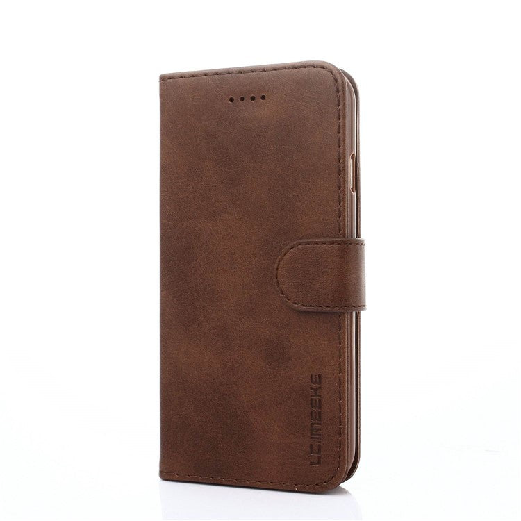 LC.IMEEKE Magnetic Clasp Closure PU Leather Case Folio Stand Flip Wallet Cover for iPhone SE (2020)/SE (2022)/8/7 4.7 inc