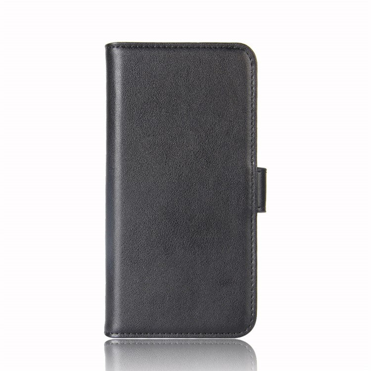 Genuine Split Leather Wallet Phone Protective Cover with Stand for iPhone SE (2020)/SE (2022)/8/7 4.7 inc