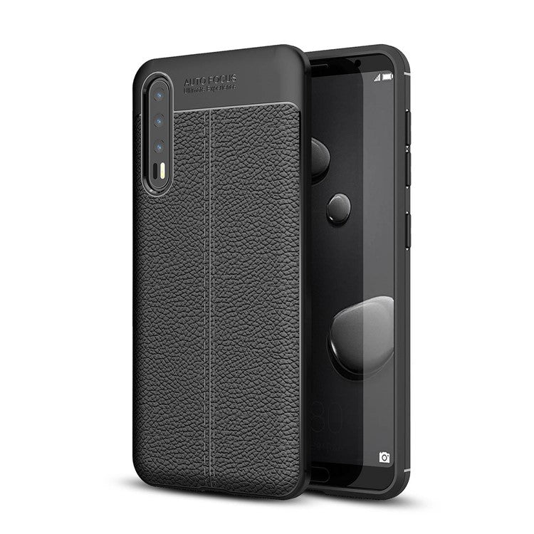 Litchi Grain Soft TPU Mobilskal till Huawei P20 Pr