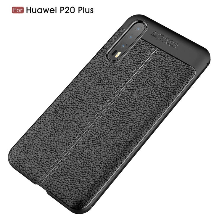 Litchi Grain Soft TPU Mobilskal till Huawei P20 Pr