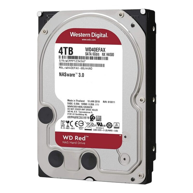 Hårddisk Western Digital WD40EFAX 4 TB 5400 rpm 4 TB 3,5" 3,5"