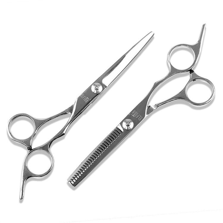 Pack of 6 Inch Hair Cutting Scissors and Barber Thinning Shears