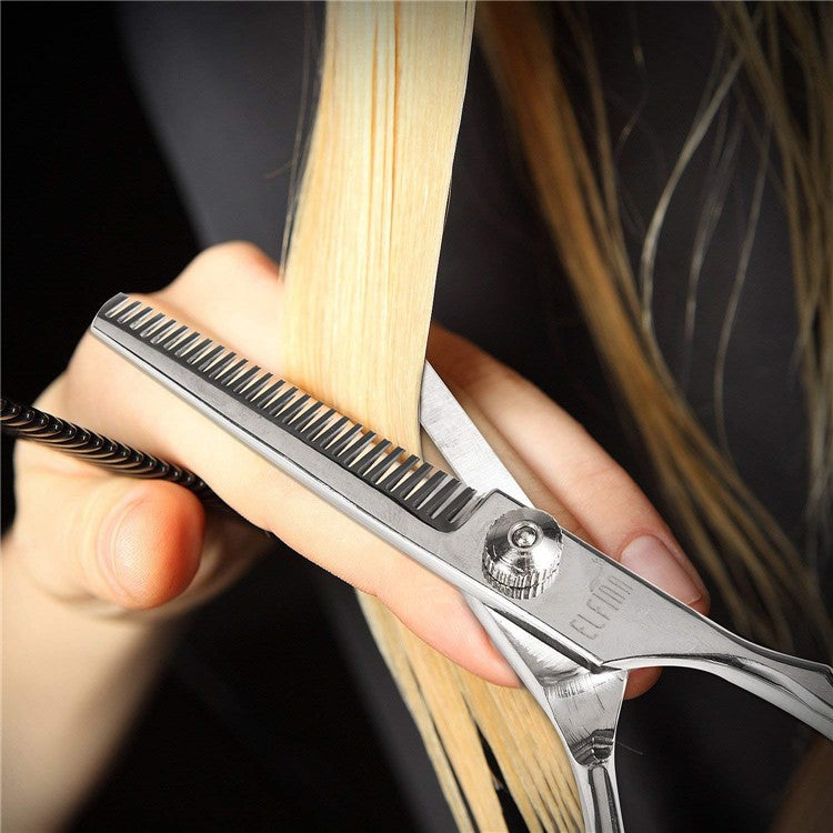 Pack of 6 Inch Hair Cutting Scissors and Barber Thinning Shears
