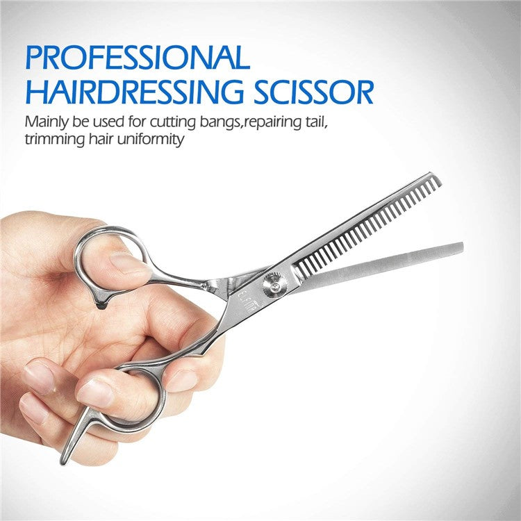 Pack of 6 Inch Hair Cutting Scissors and Barber Thinning Shears