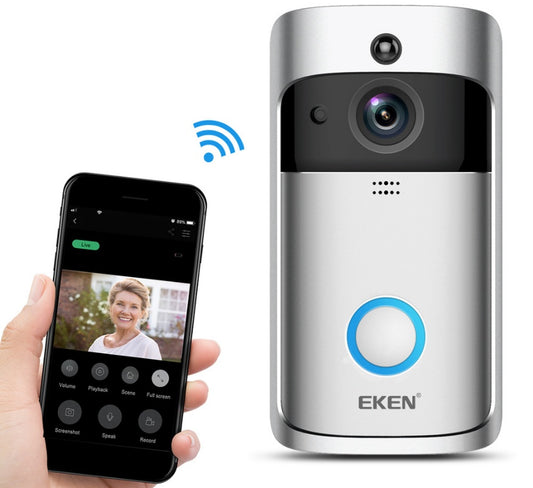 Videodörrklocka Smart trådlös WiFi säkerhetsdörrklocka