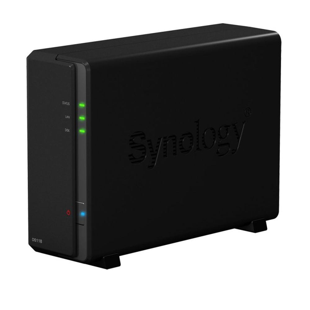 Nätverkslagring Synology DS118 Realtek RTD1296 64-bitars 16dBA 1GB DDR4
