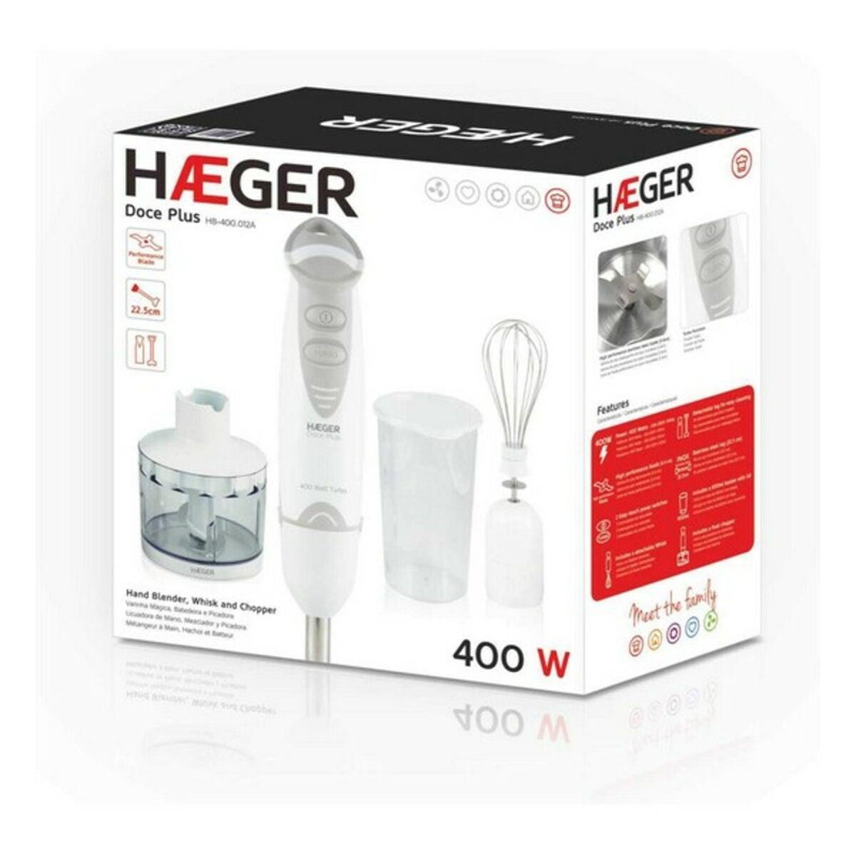 Handmixer Haeger Doce plus Vit 400 W 400W