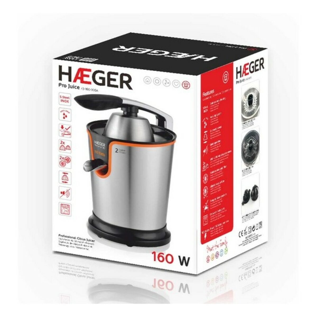 Elektrisk juicepress Haeger Pro Juice 160 W 160 W