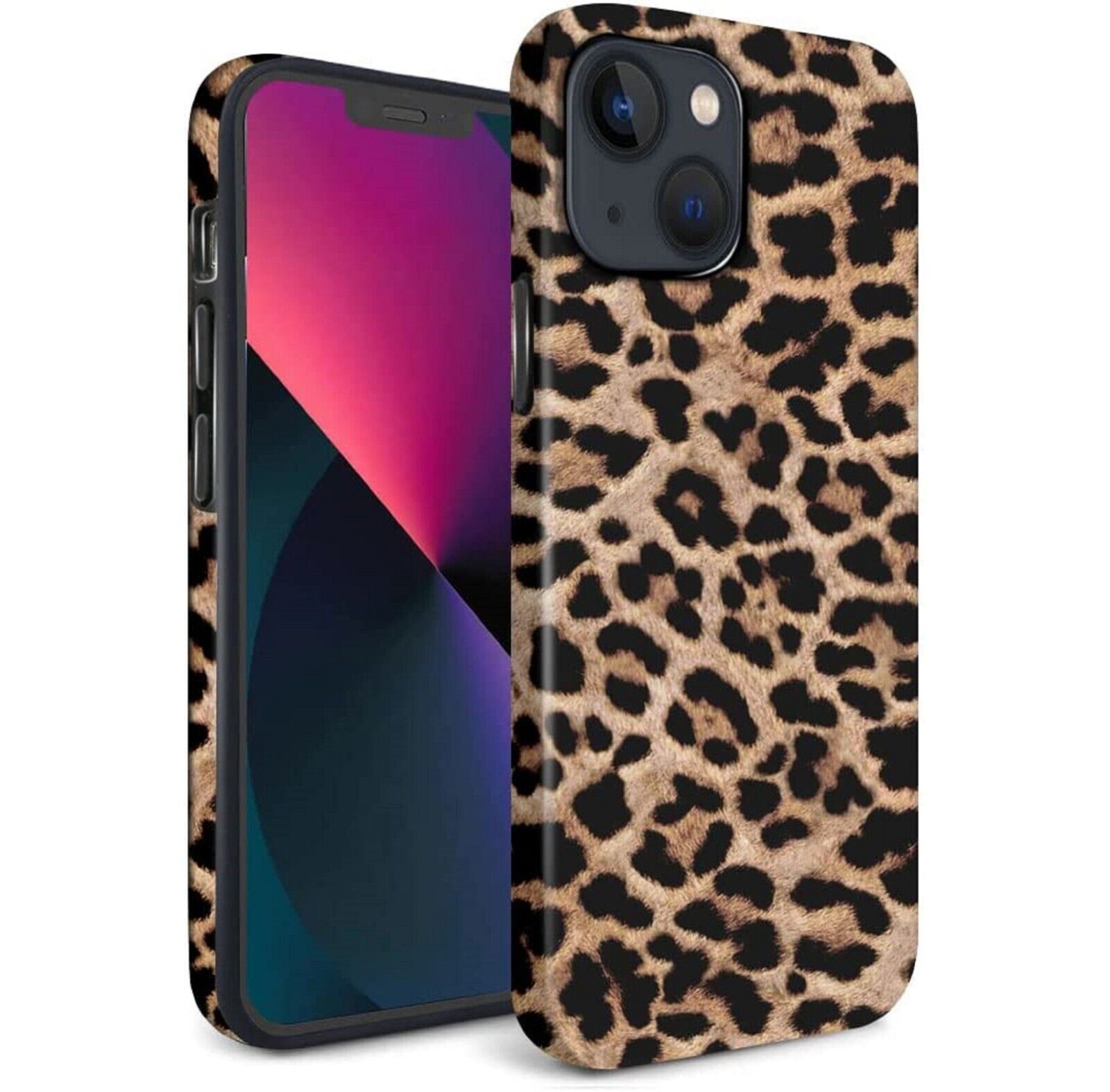 Mobilskal Leopard Till iPhone Silikon & Läder