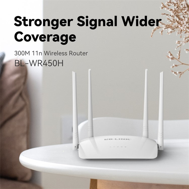 LB-LINK WR450H 300Mbps Wireless Router 4x5dBi High Gain Antennas WiFi Extender