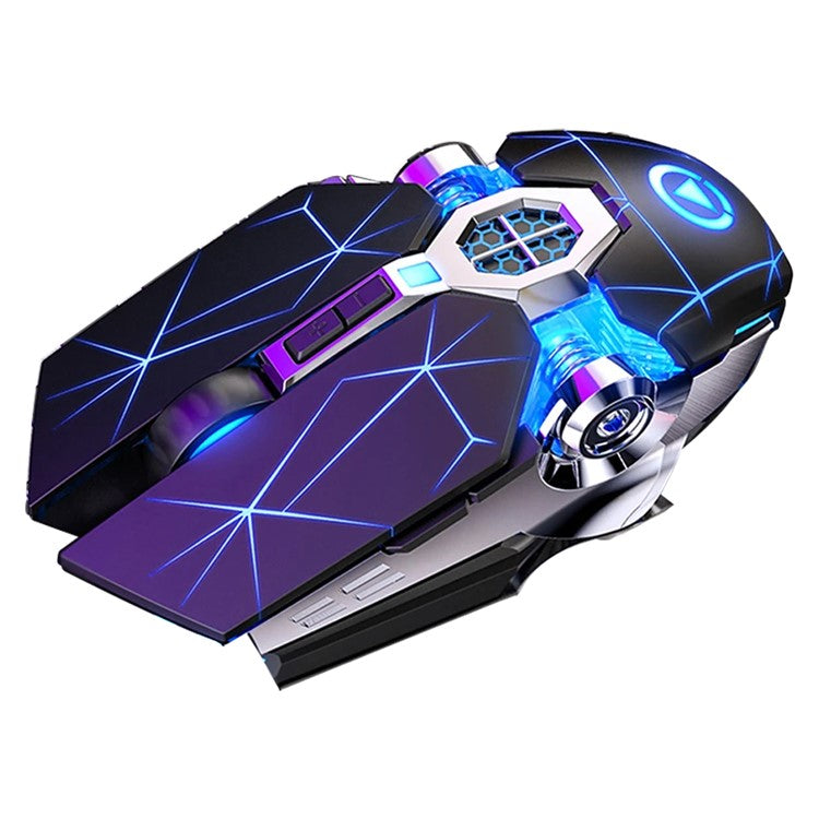 A7 1600 DPI 7 tangenter Silent Gaming Mouse 7-färgs ljus 2,4G trådlös mus