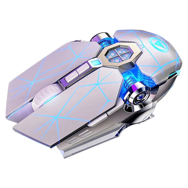 A7 1600 DPI 7 tangenter Silent Gaming Mouse 7-färgs ljus 2,4G trådlös mus