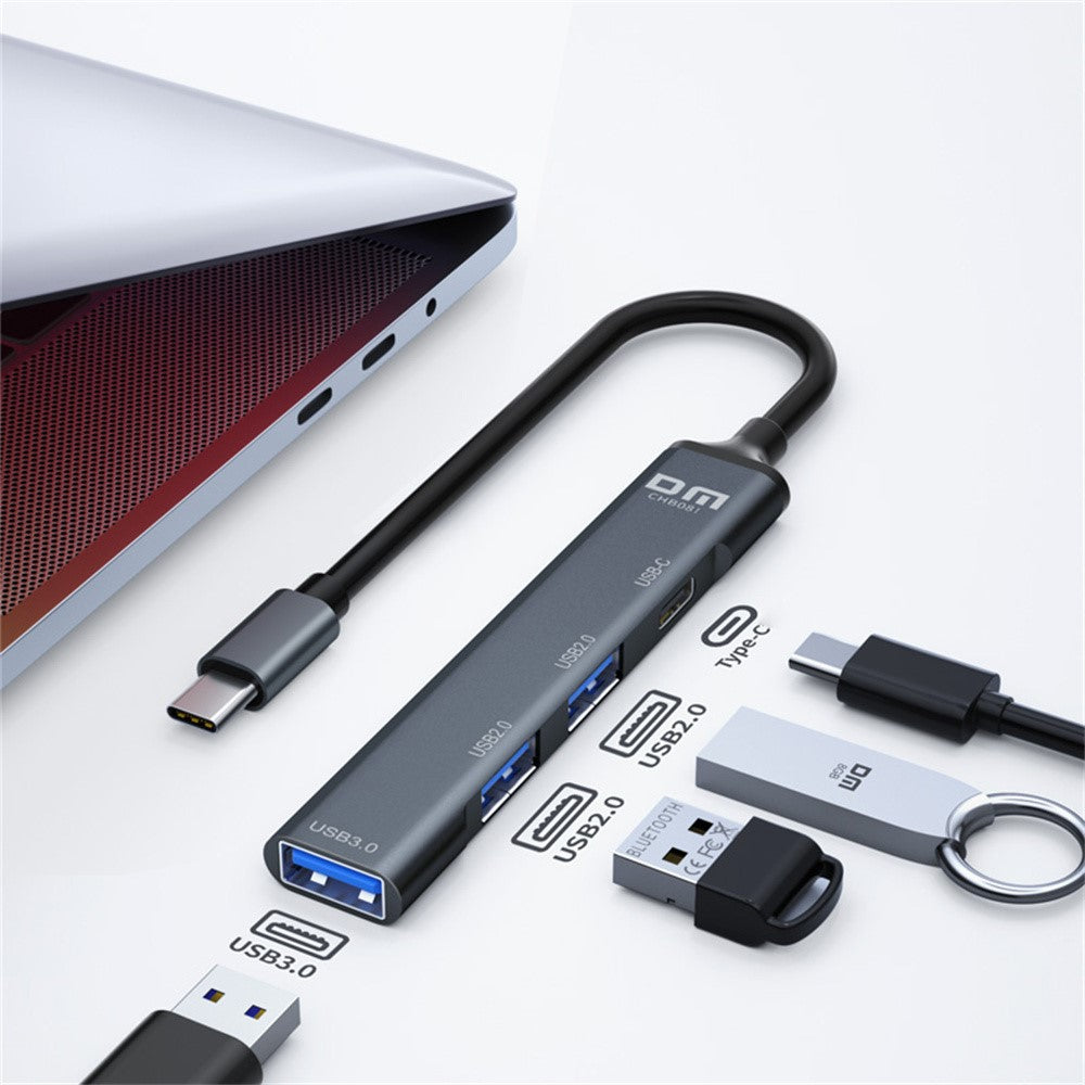 CHB081 4 in 1 Type-C Hub USB-C to USB 3.0 2xUSB 2.0 Port High Speed Type-C Charging Multiport Adapter