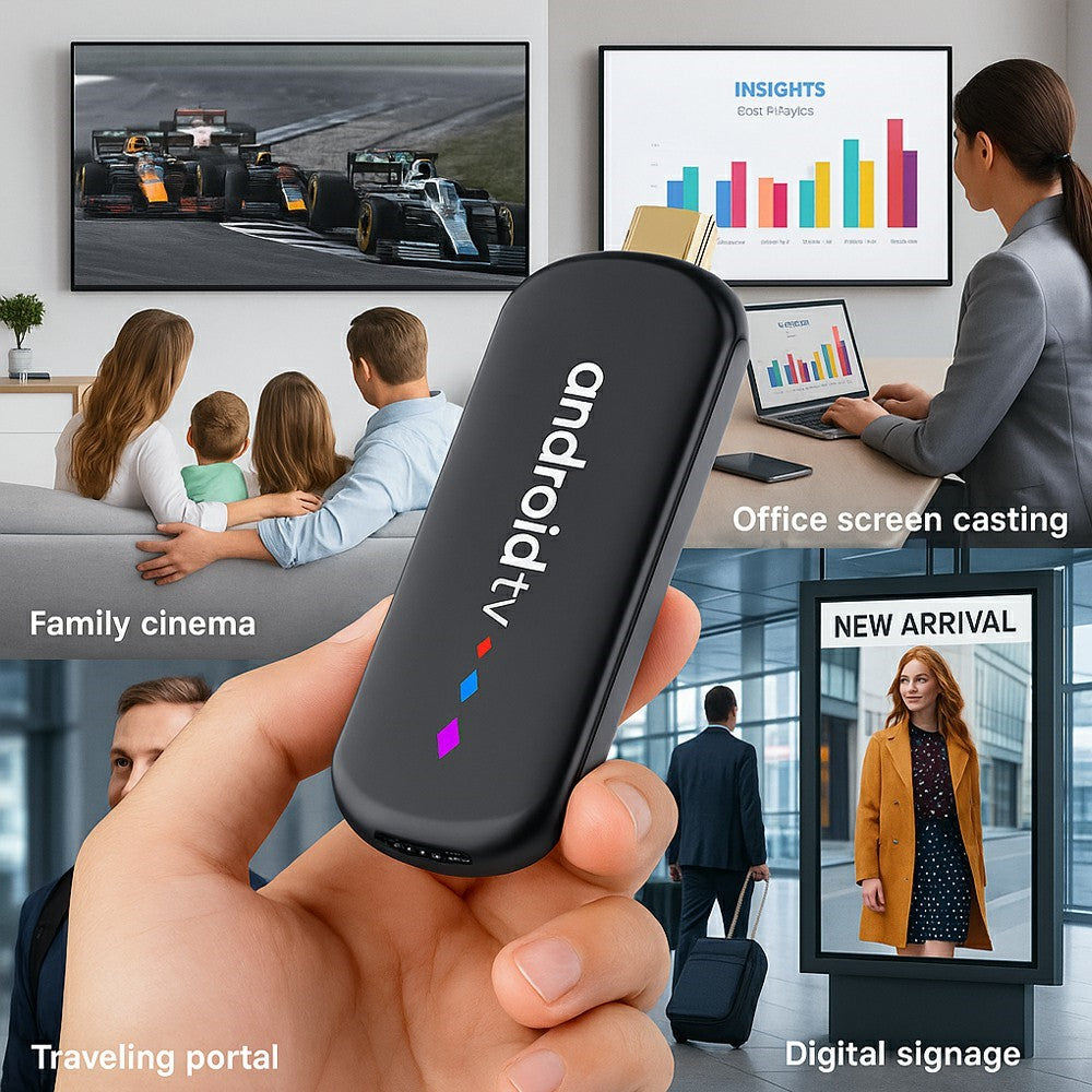 H96 MAX S905L3 2+16GB TV Stick 4K Android TV Box HDR Streaming Player WiFi Bluetooth-Compatible Smart TV Stick