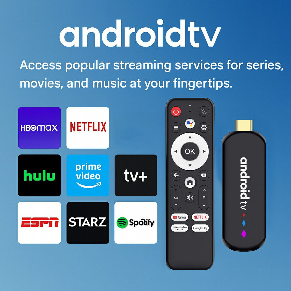 H96 MAX S905L3 2+16GB TV Stick 4K Android TV Box HDR Streaming Player WiFi Bluetooth-Compatible Smart TV Stick