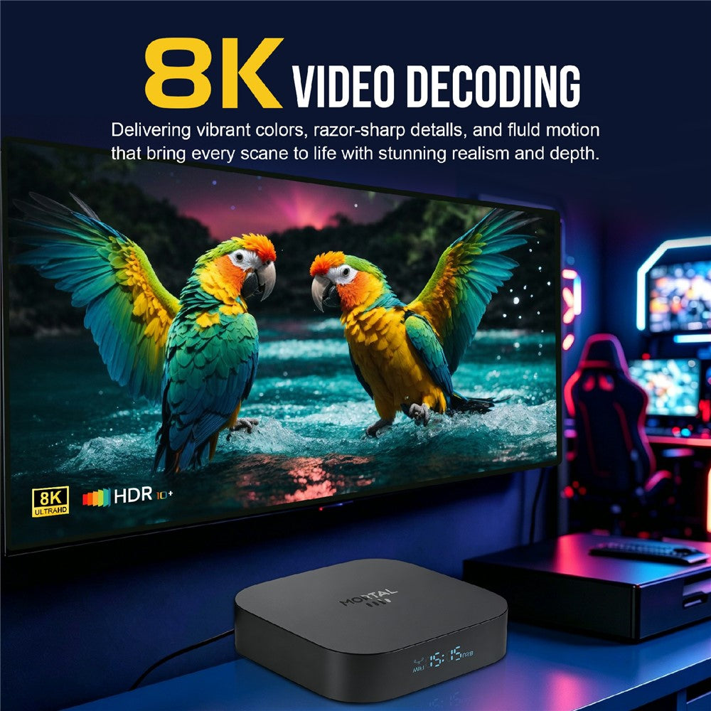 X5S 3518 Android TV Box RK3518 Chipset 8K HD WiFi 6 Bluetooth-compatible Voice Remote, 2+16GB