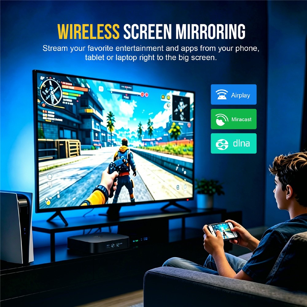 X5S 3518 Android TV Box RK3518 Chipset 8K HD WiFi 6 Bluetooth-compatible Voice Remote, 2+16GB