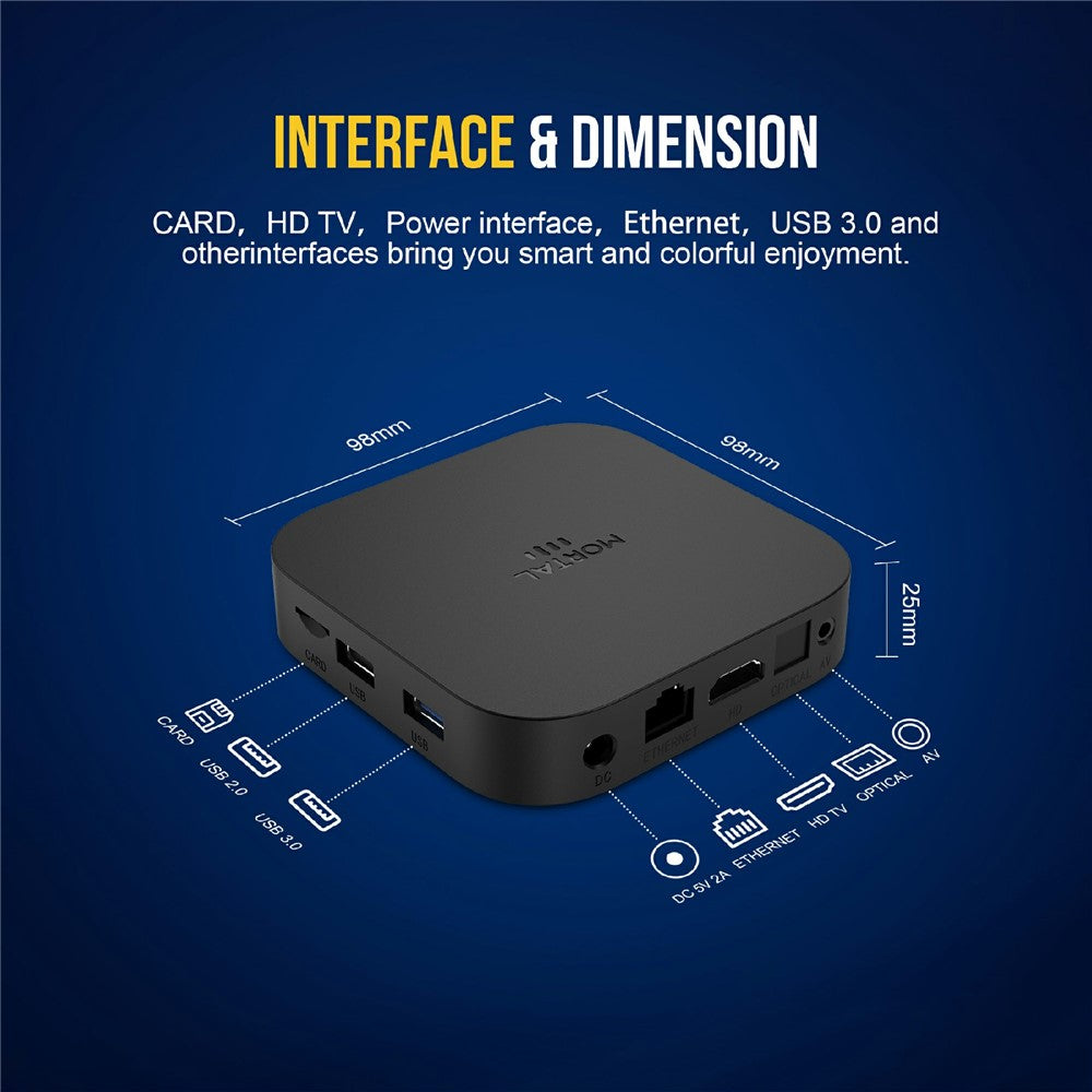 X5S 3518 Android TV Box RK3518 Chipset 8K HD WiFi 6 Bluetooth-compatible Voice Remote, 2+16GB