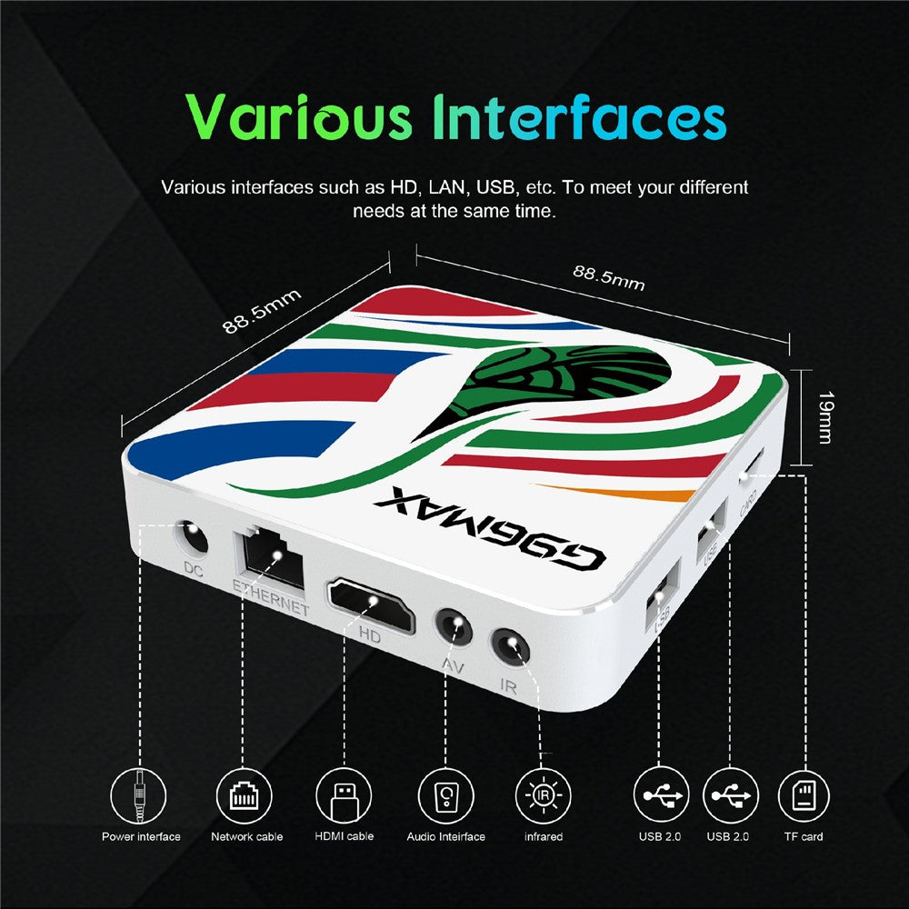 G96MAX Android 16 TV Box S905L 8K Media Player Streaming Device Built-in Chromecast, 8+128GB