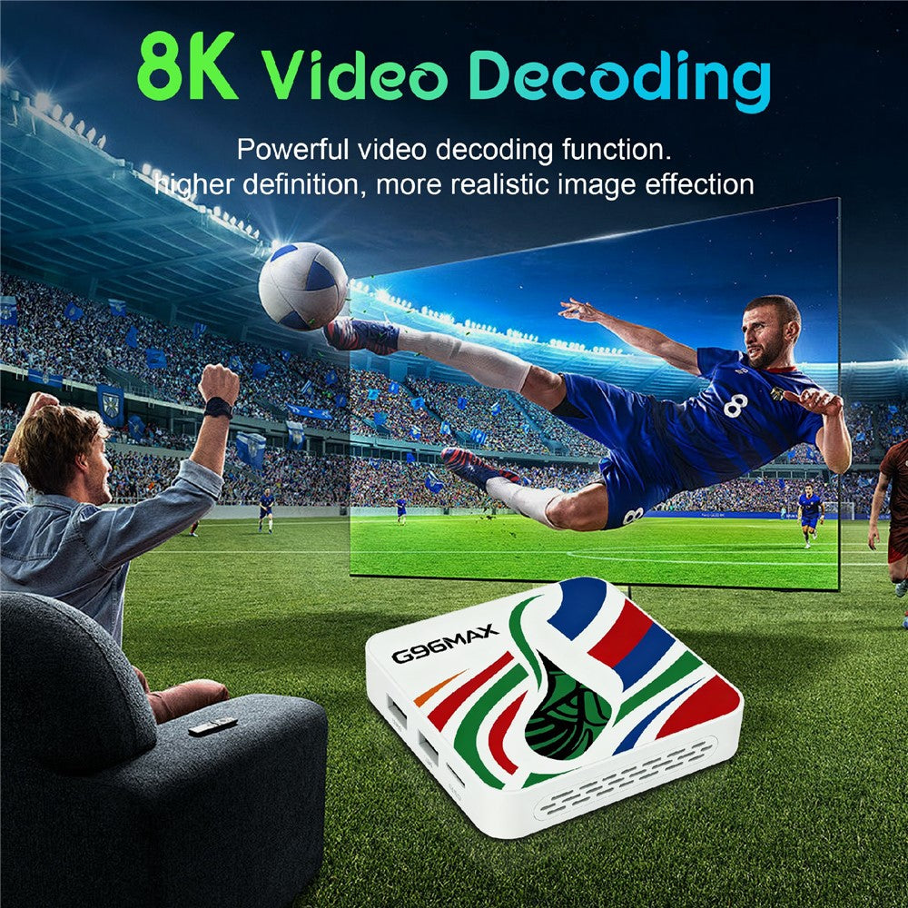 G96MAX Android 16 TV Box S905L 8K Media Player Streaming Device Built-in Chromecast, 8+128GB