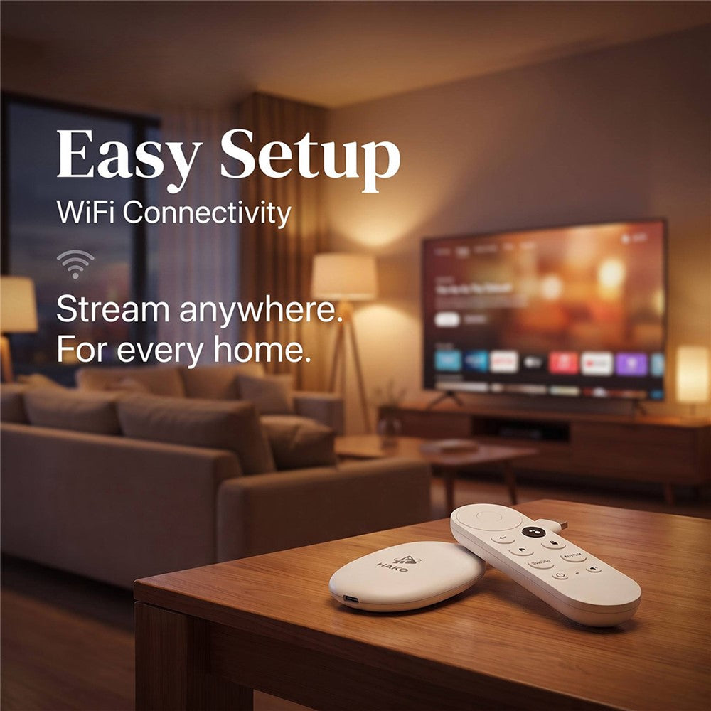HAKO 2+16GB Android 14.0 TV Stick RK3518 Quad-Core 4K WiFi 6 Bluetooth-Compatible 5.4 with Remote