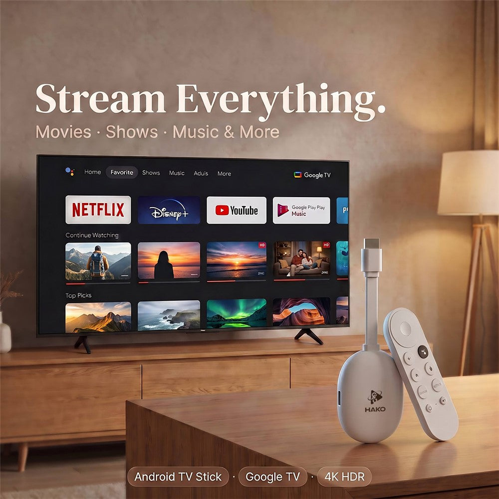 HAKO 2+16GB Android 14.0 TV Stick RK3518 Quad-Core 4K WiFi 6 Bluetooth-Compatible 5.4 with Remote