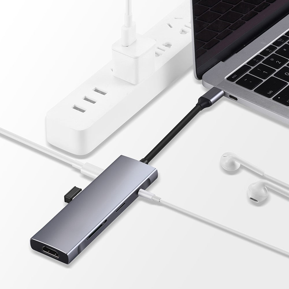 9 in 1 Docking Station 4K 30Hz USB C Hub HD Compatible 100W PD USB 3.0 + 2.0 Multiport Adapter for Laptop PC