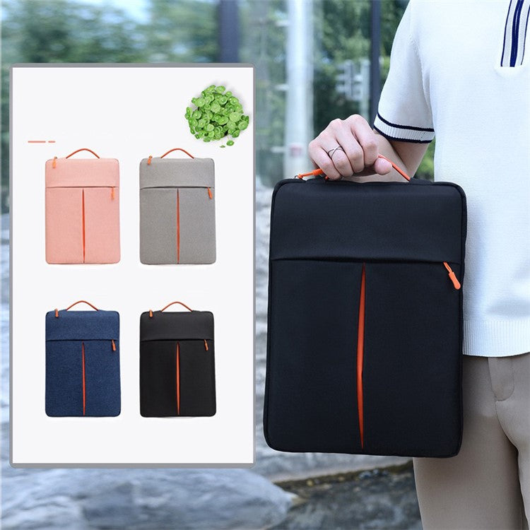 För 13-14 tums bärbar datorväska Vertikal vattenavvisande skyddsfodral i nylon med blixtlåsficka 34 x 24 x 3C