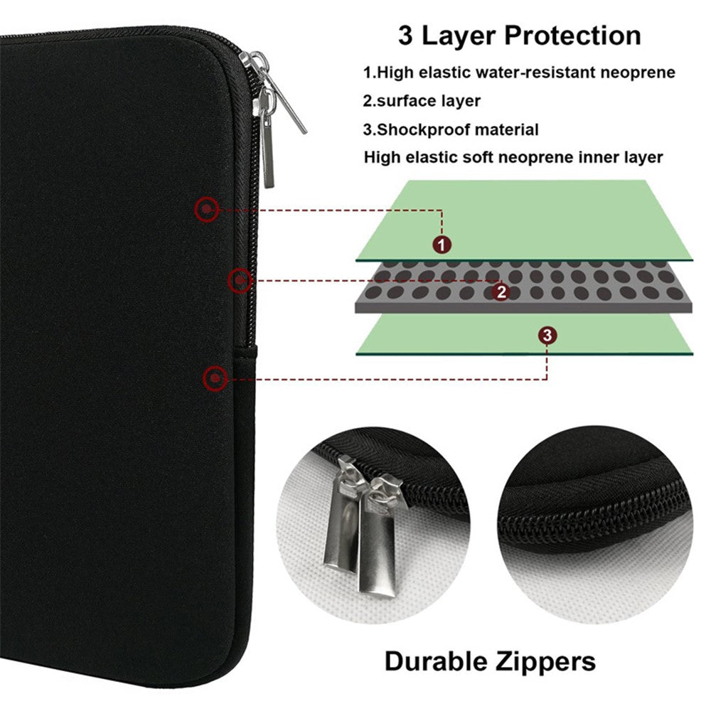 Laptop Sleeve Case Cover Soft Notebook Pouch Briefcase Travel Carrying Bag for 15.6 inch Notebook