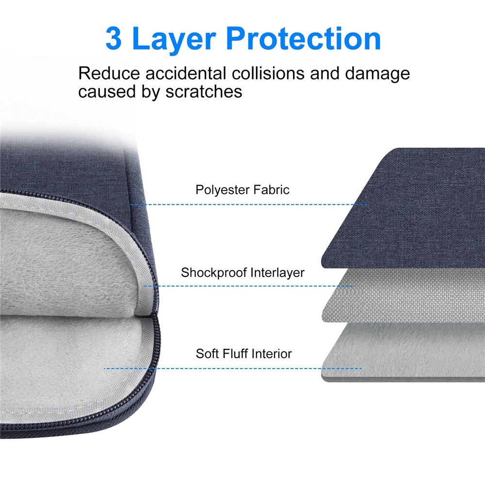 HAWEEL HWL7019 For 12.5-13.5 inch MacBook 12-inch with Retina Display(2015) / MacBook Air 13 inch (2022) / (2020) / (2018) Anti-Scratch Carrying Case Protective Sleeve Bag with Handle